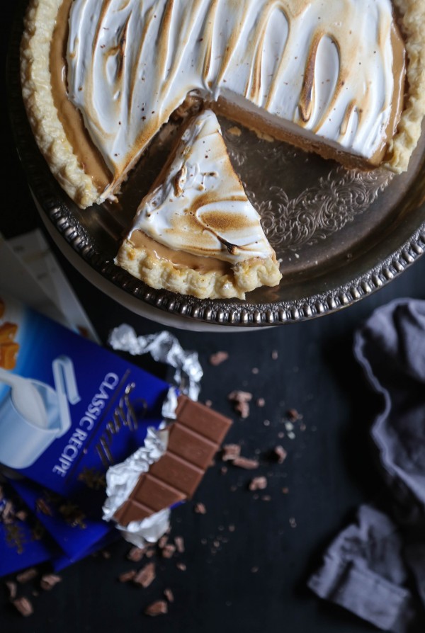 Caramel & Sea Salt Whiskey Silk Pie with Toasted Marshmallow www.climbinggriermountain.com IIII