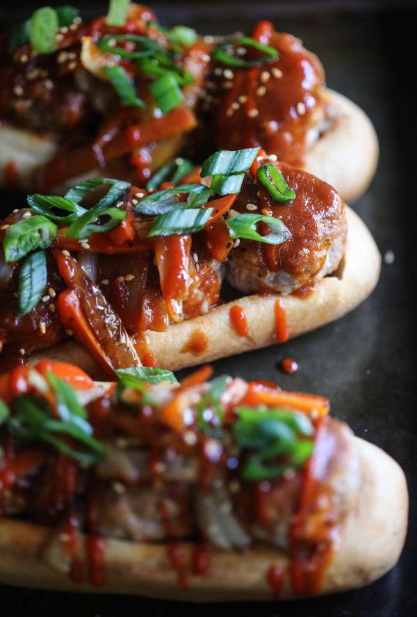 Loaded Sweet & Sour Turkey Meatball Subs www.climbinggriermountain.com I