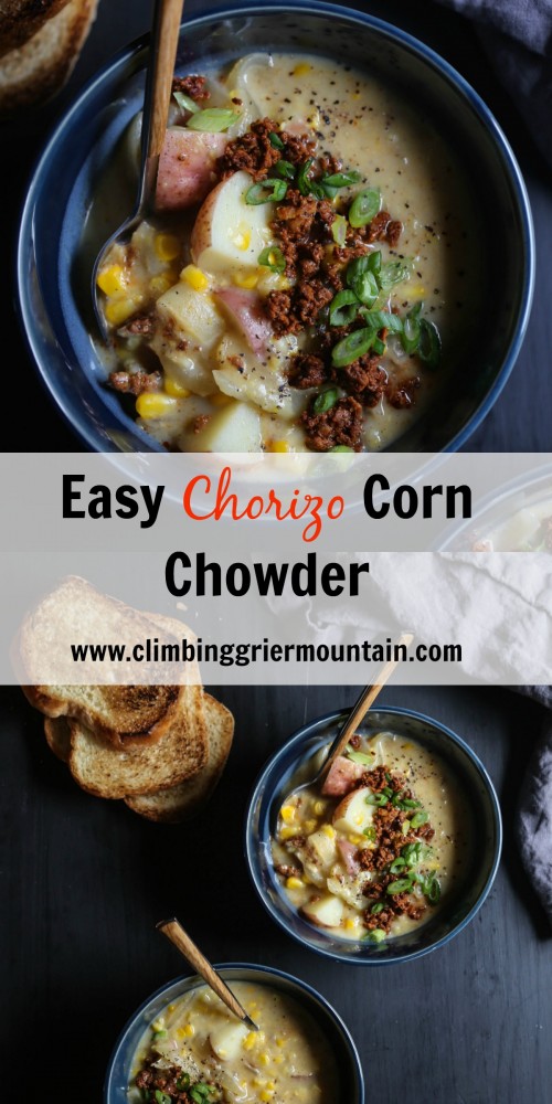 Easy Chorizo Corn Chowder