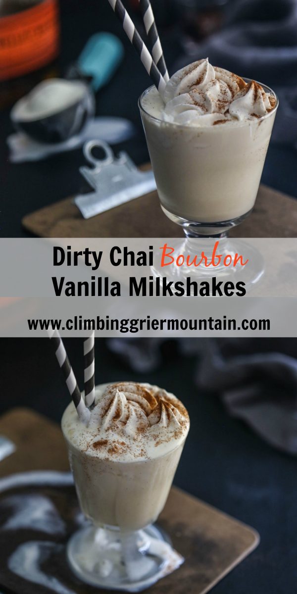 dirty chai bourbon vanilla milkshakes