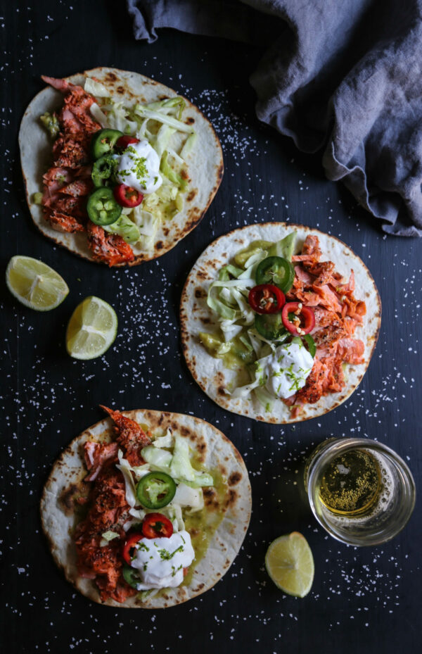 Cuban Spiced Sockeye Tacos with Lime Crema www.climbinggriermountain.com