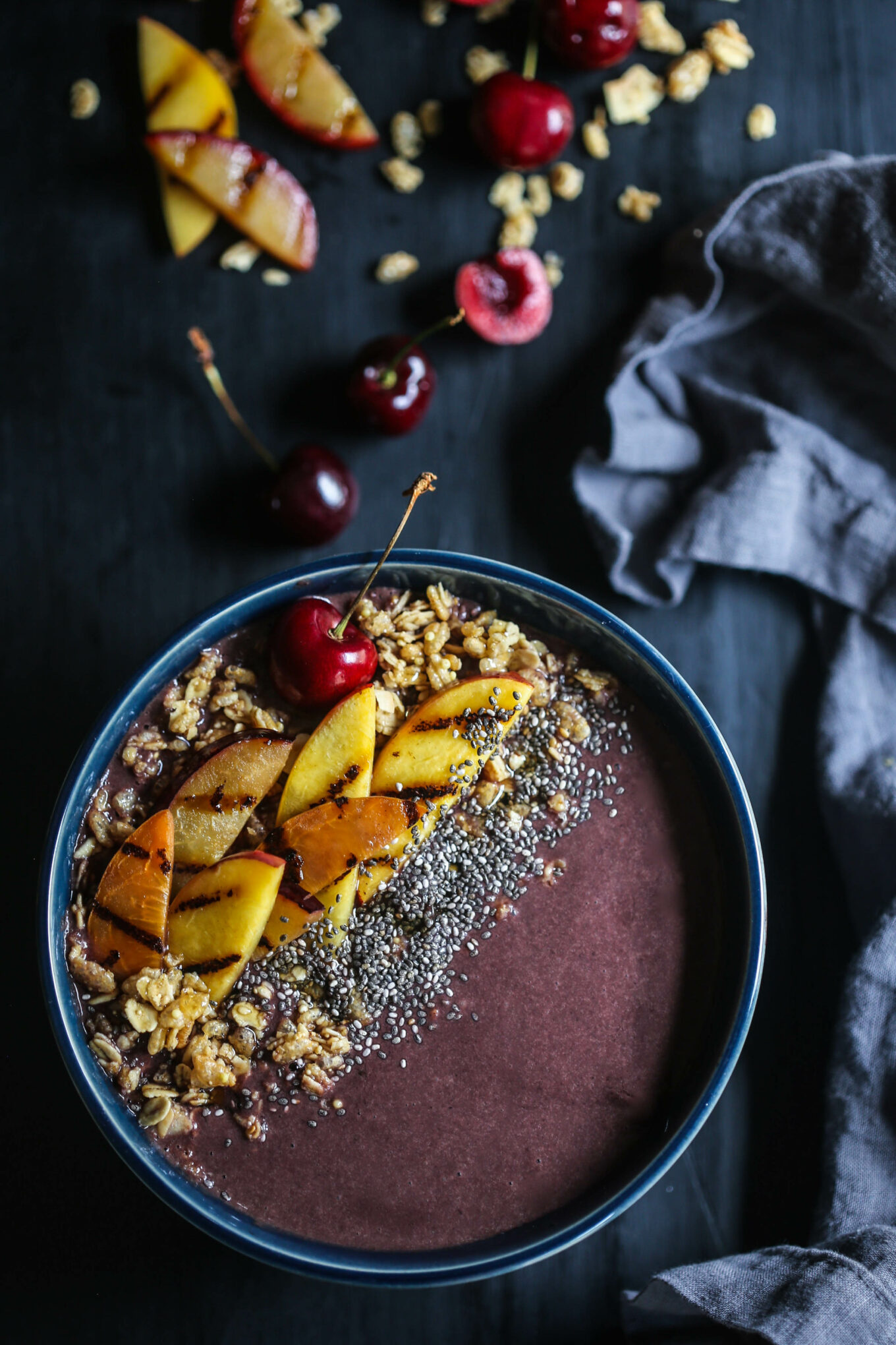 Grilled Stone Fruit Acai Bowl