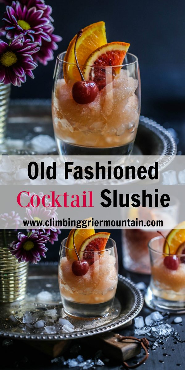 old fashioned cocktail slushy