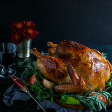 Apple Cider-Glazed Roasted Turkey with Herbed Butter