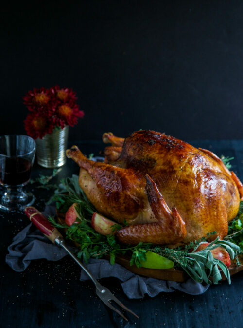 Apple Cider-Glazed Roasted Turkey with Herbed Butter