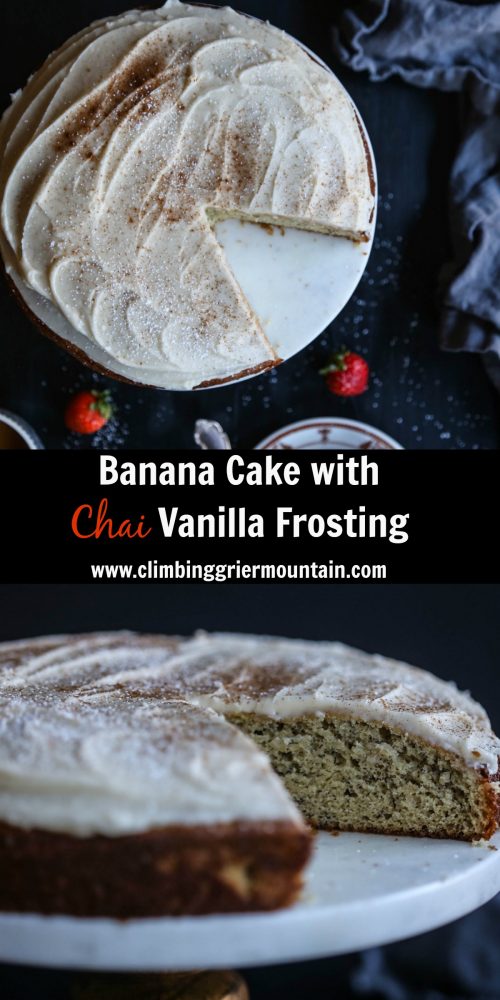 Banana Cake with Chai Vanilla Frosting