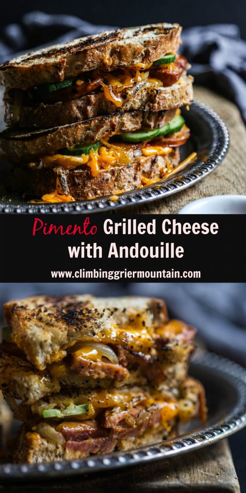 Pimento Grilled Cheese with Andouille