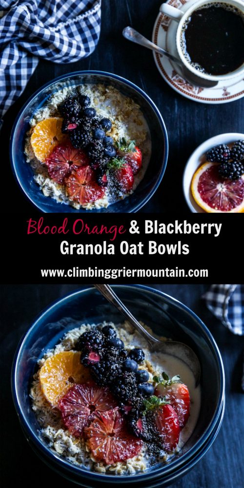 Blood Orange & Blackberry Granola Oat Bowls