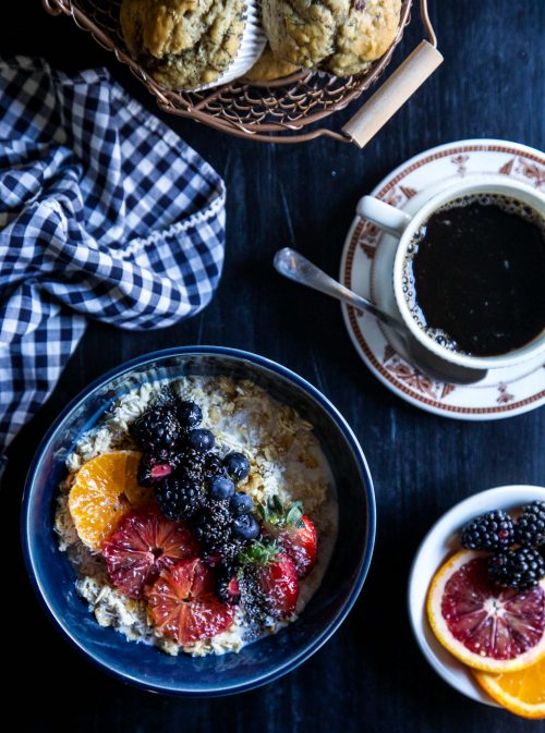 Blood Orange & Blackberry Granola Oat Bowls