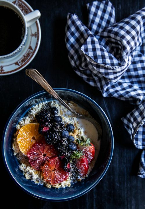 Blood Orange & Blackberry Granola Oat Bowls