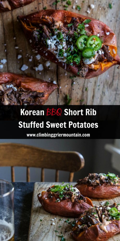 Korean BBQ Short Rib Stuffed Sweet Potatoes