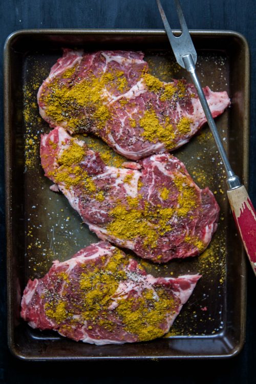 One-Skillet Curry Steak