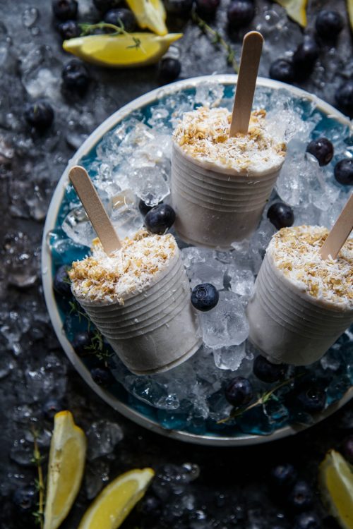 Blueberry Lemon Thyme Crisp Pops