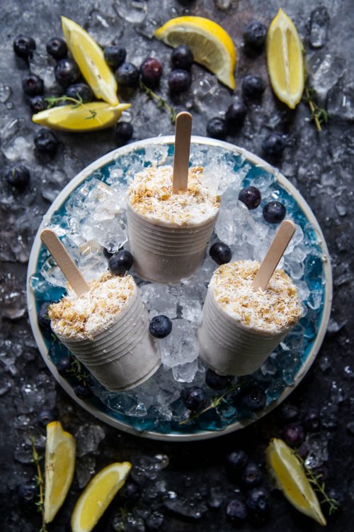 Blueberry Lemon Thyme Crisp Pops