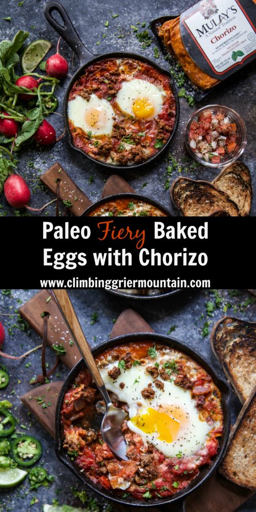 Paleo Fiery Baked Eggs with Chorizo