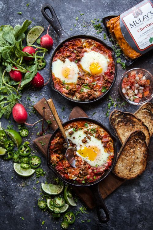 Paleo Fiery Baked Eggs with Chorizo