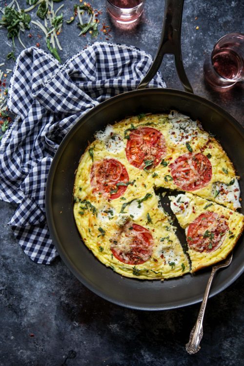 Caprese Frittata Pizza