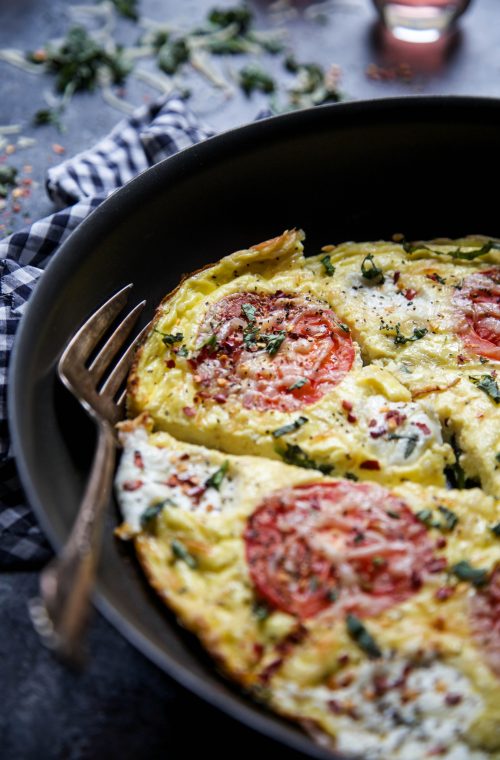 Caprese Frittata Pizza