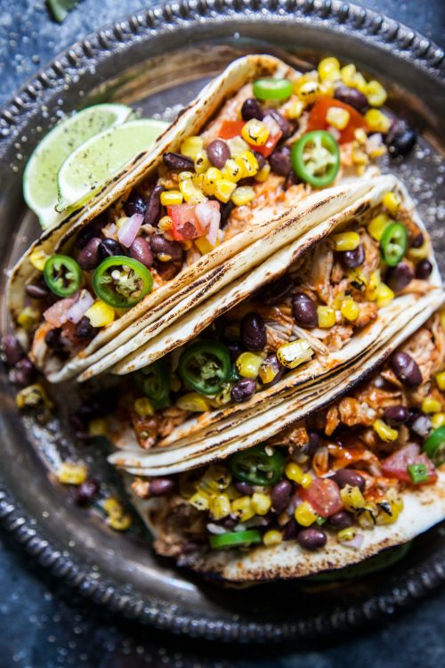 Slow Cooker BBQ Chicken Tacos with Texas Caviar
Over 29 Easy Cinco de Mayo Recipes