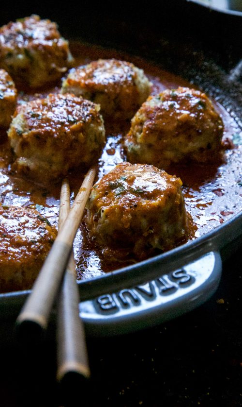 Thai Red Curry Chicken Meatballs