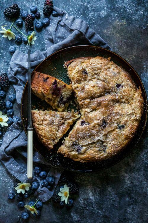 Blueberry And Blackberry Tahini Cake 