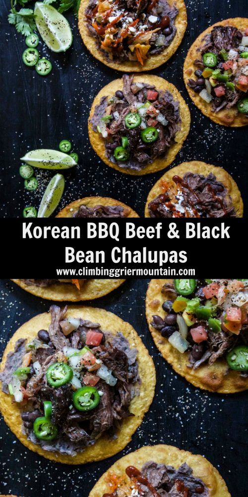 Korean BBQ Beef & Black Bean Chalupas