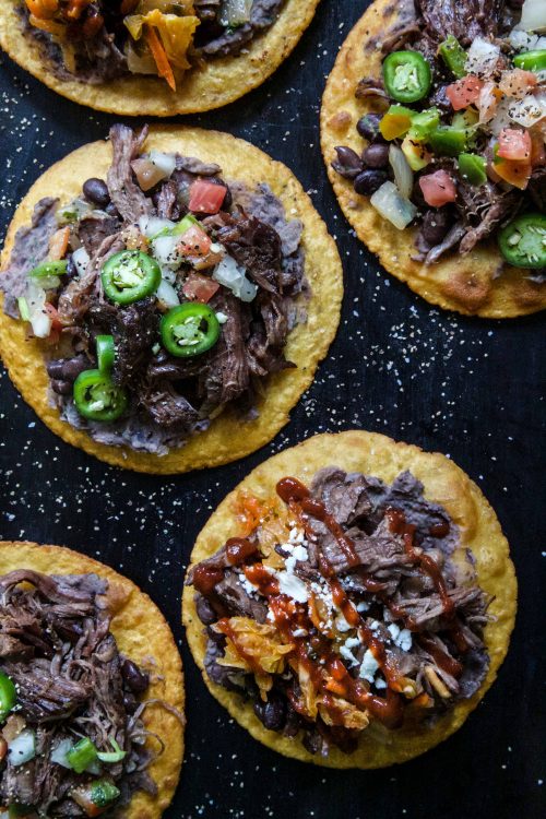 Korean BBQ Beef & Black Bean Chalupas