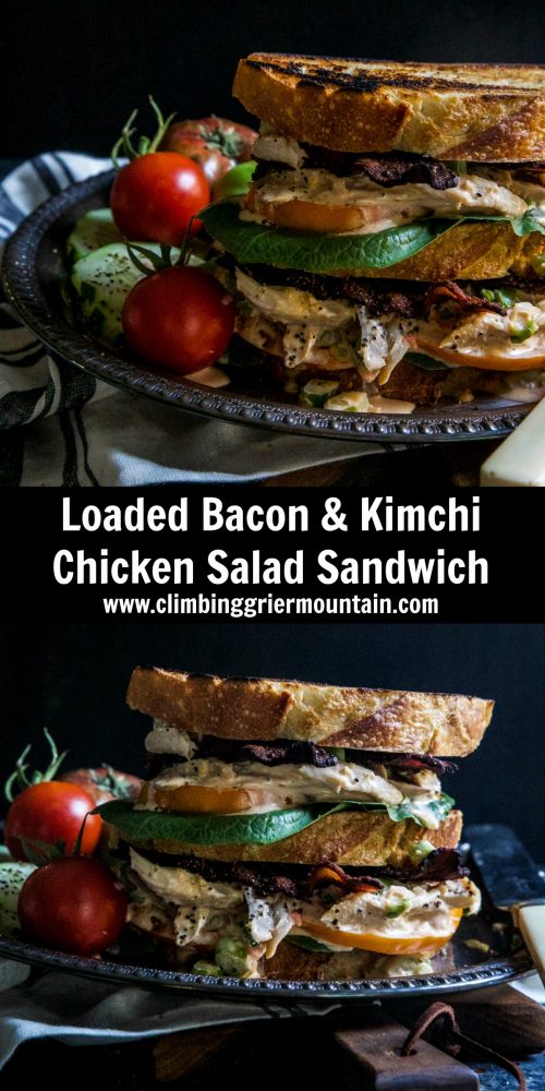 Loaded Bacon & Kimchi Chicken Salad Sandwich