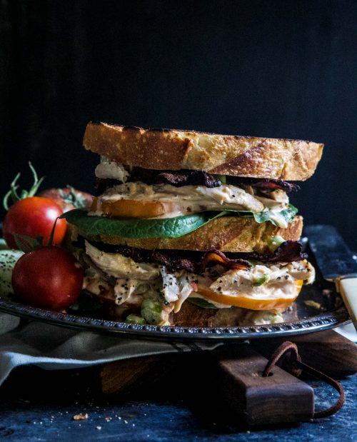 Loaded Bacon & Kimchi Chicken Salad Sandwich