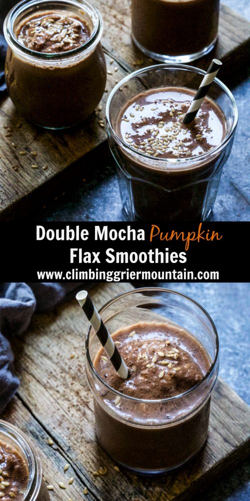 Double Mocha Pumpkin Flax Smoothies