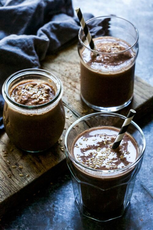 Double Mocha Pumpkin Flax Smoothies