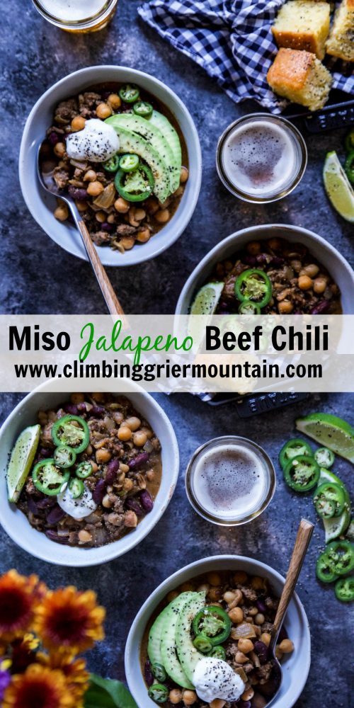 Miso Jalapeno Beef Chili