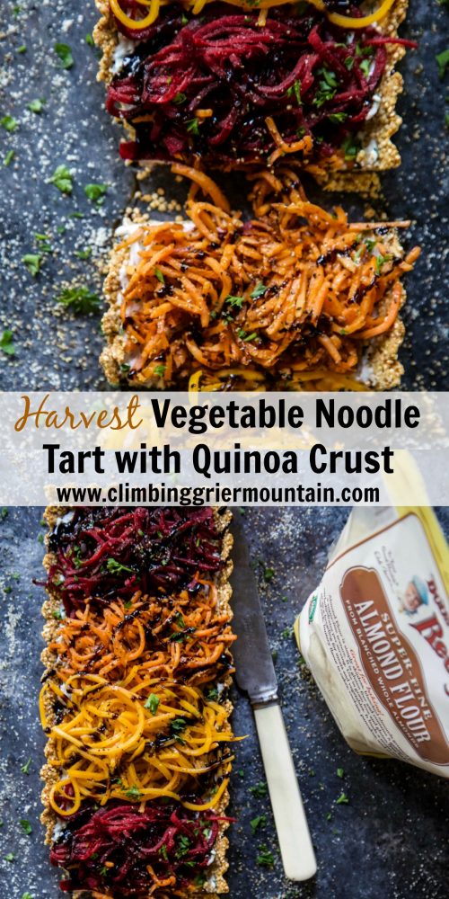Harvest Vegetable Noodle Tart with Quinoa Crust