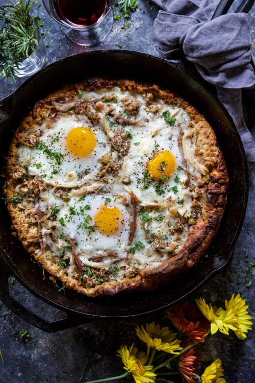 Leftover Thanksgiving Dutch Baby Pizza