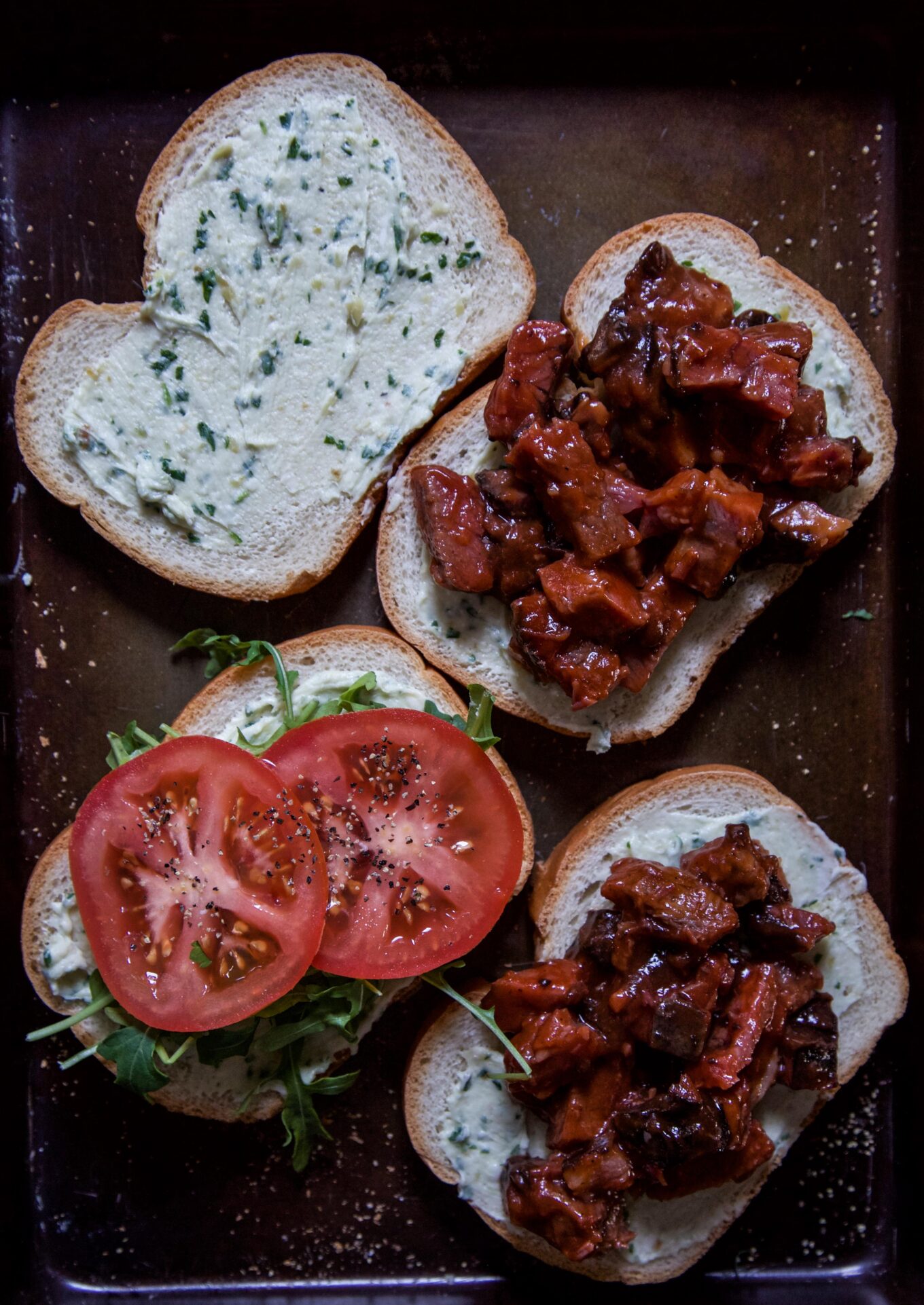 Brisket Burnt Ends Grilled Cheese Sandwich