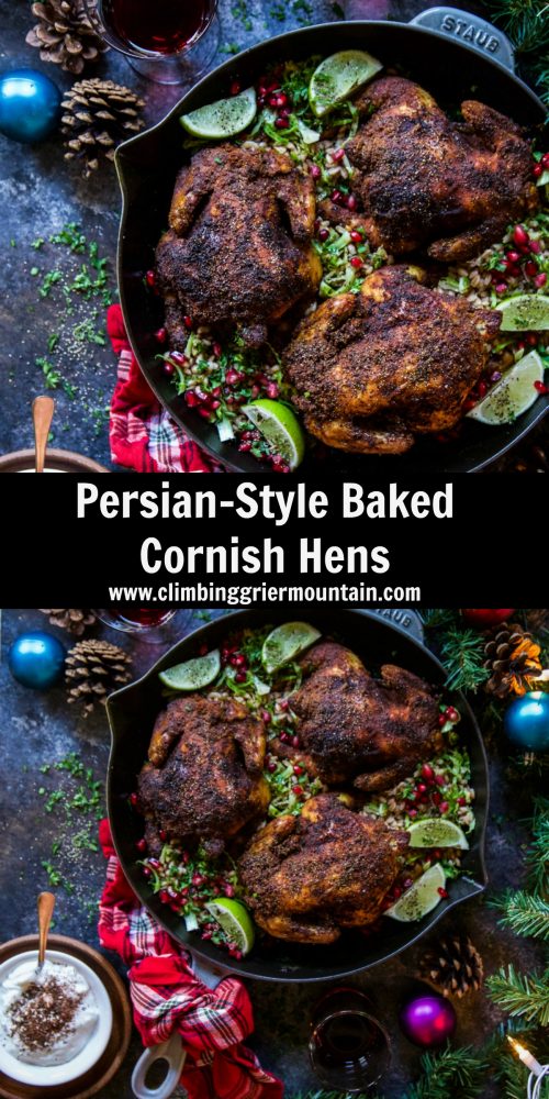 Persian-Style Baked Cornish Hens