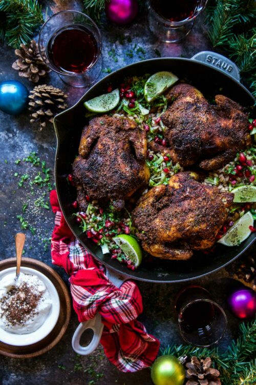 Persian-Style Baked Cornish Hens