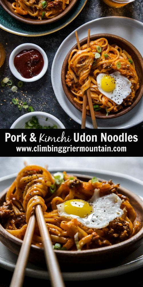 Pork & Kimchi Udon Noodles