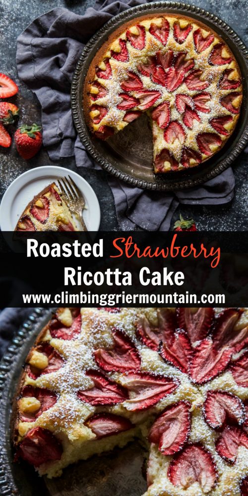 Roasted Strawberry Ricotta Cake