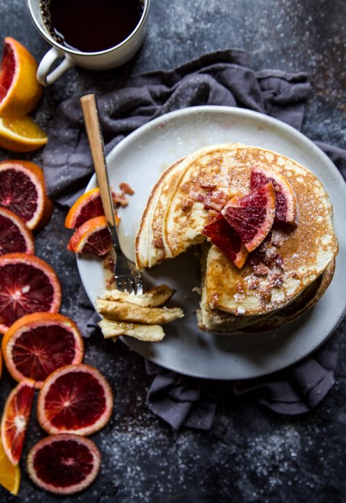 Bacon and Blood Orange Pancakes