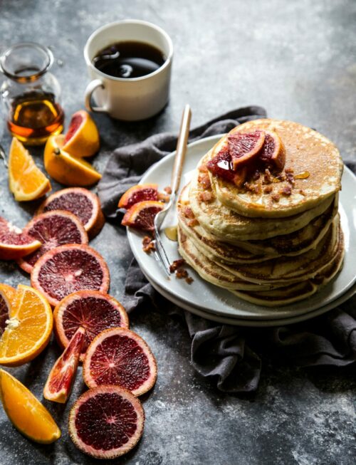 Bacon and Blood Orange Pancakes