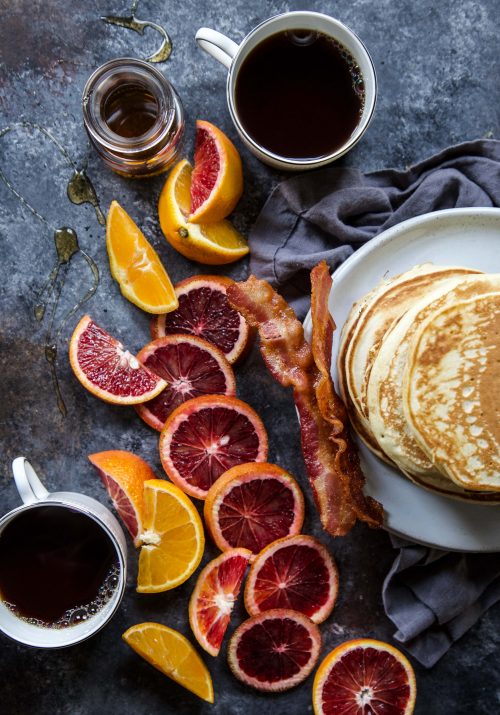 Bacon and Blood Orange Pancakes
