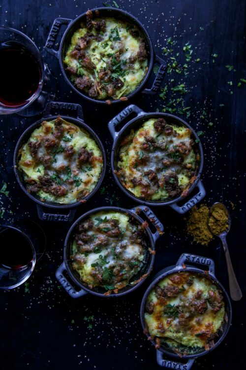 Lamb Shawarma Lasagna Cups