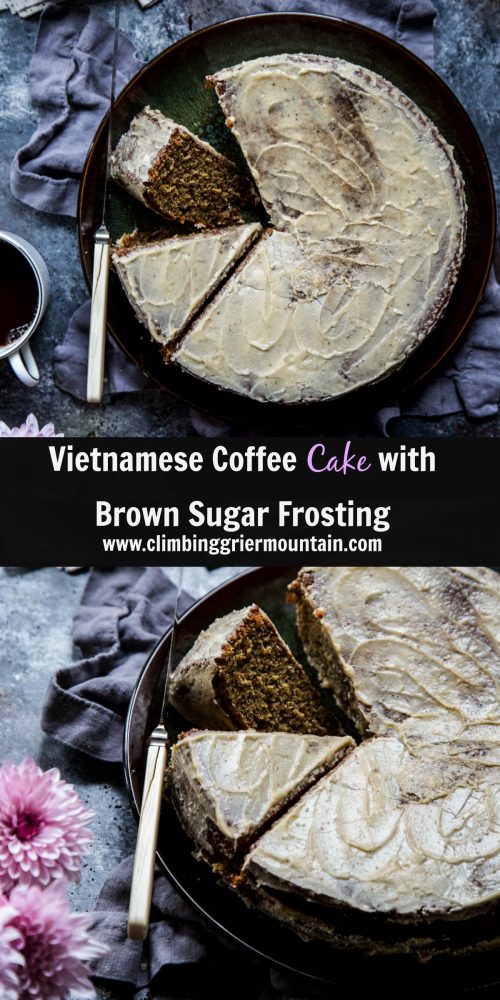 Vietnamese Coffee Cake with Brown Sugar Frosting