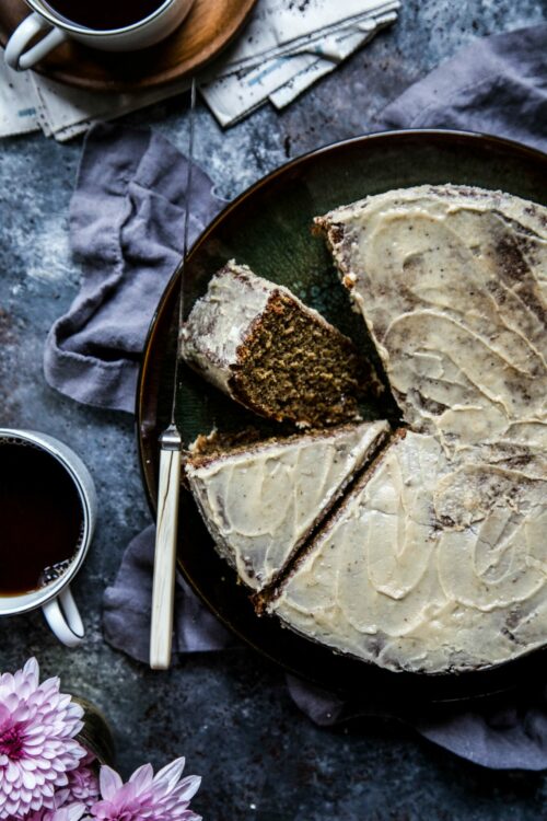 Vietnamese Coffee Cake with Brown Sugar Frosting