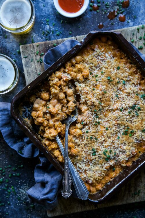 Buffalo Chickpea Mac & Cheese