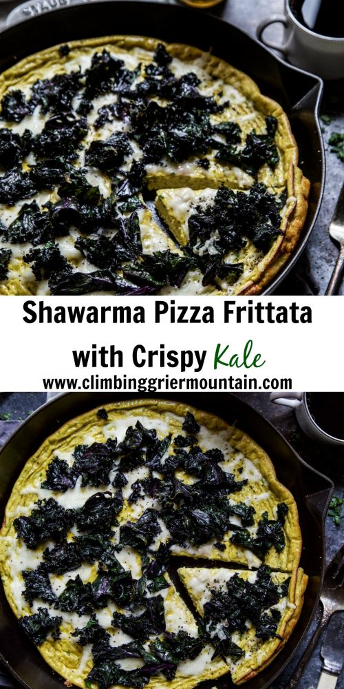 Shawarma Pizza Frittata with Crispy Kale