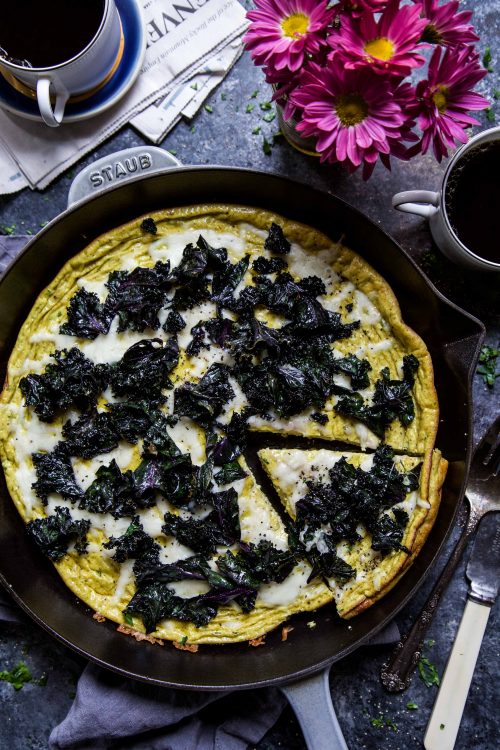 Shawarma Pizza Frittata with Crispy Kale