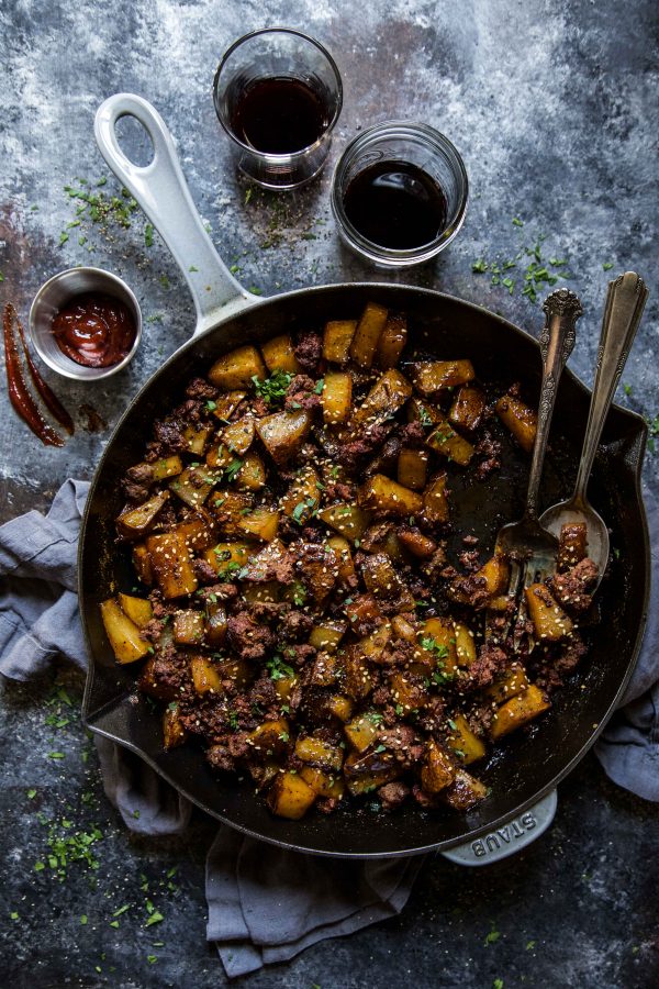 Gochujang Papas Fritas with Chorizo