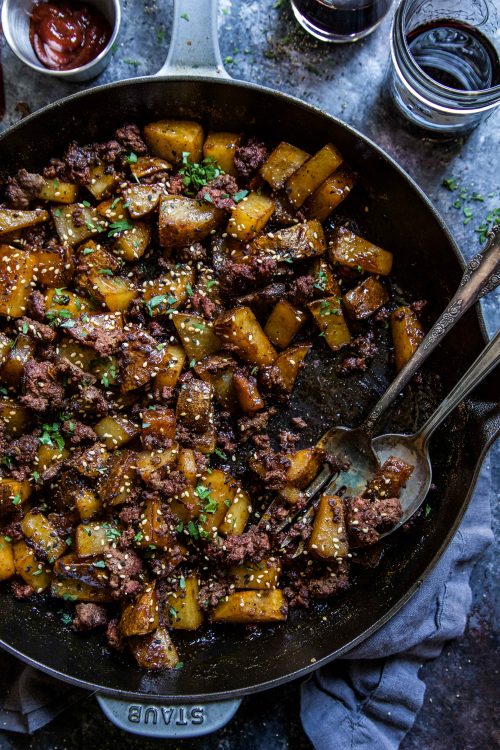 Gochujang Papas Fritas with Chorizo